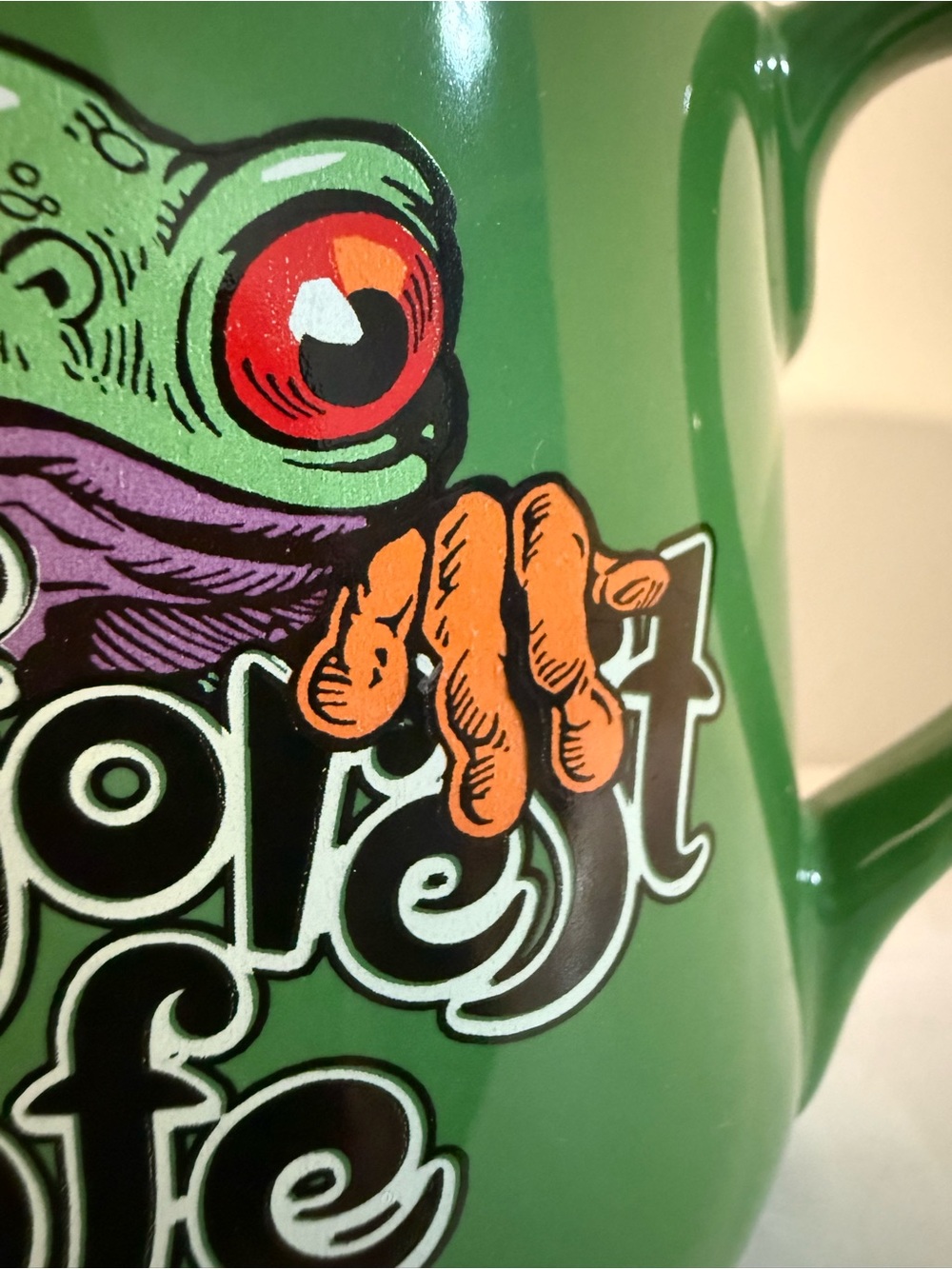 Rainforest Cafe Frog Mug large 16 ounce Vintage 4.25 inches tall - Picture 10 of 10